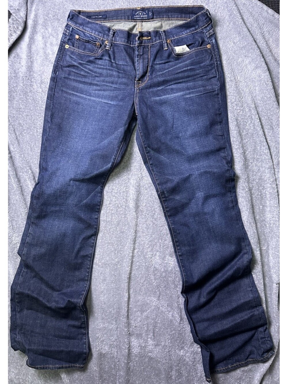 Lucky Brand Sweet N Low Jeans Womens 12 31 Bootcut Low Rise Dark Wash Y2K